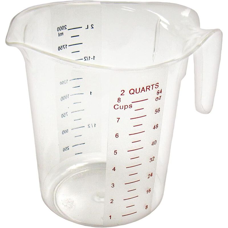 Winco PMCP-200 2 qt Measuring Cup - Polycarbona... image number null