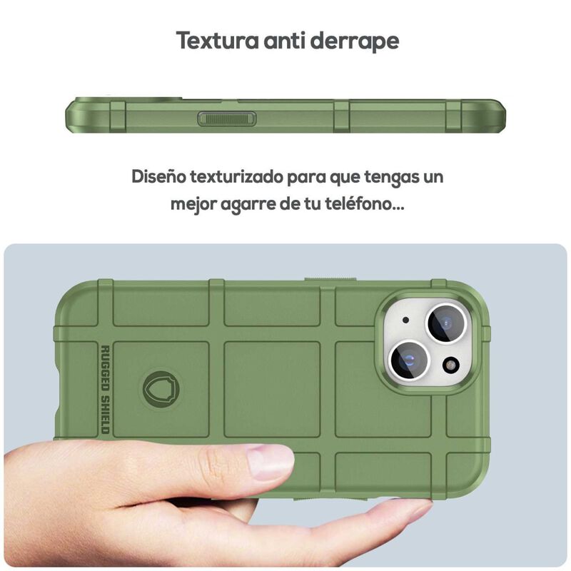 Funda Tekku Rugged Shield Para Iphone 15 Verde image number null