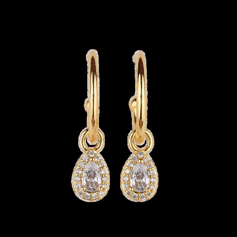 Aretes Mujer Oro 14k Arracadas Zirconia Joyer&iacute;a... image number null