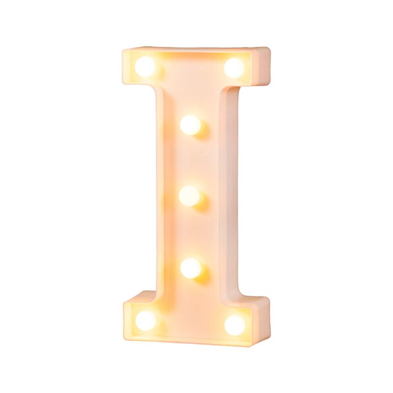 Letra Decorativa Iluminada de LED Letra I Blanc... image number null