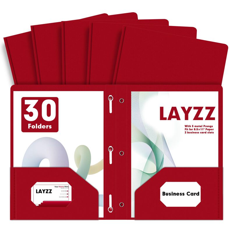 Carpeta De Archivo Layzz Tama&ntilde;o Carta Rojo, Paq... image number null