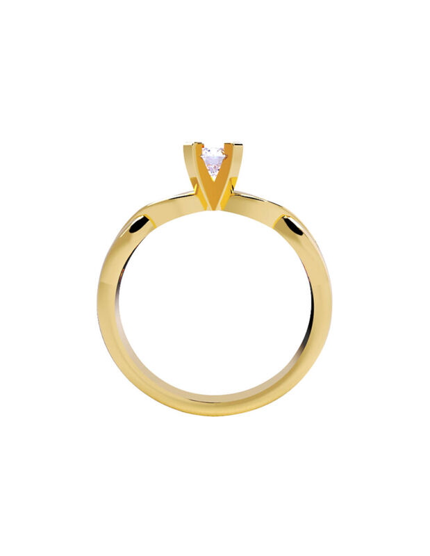 Anillo de Compromiso de 10K con Circonia Talla ... image number null