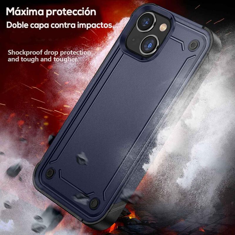 Funda TEKKU Tough cover para iPhone 15 Azul image number null