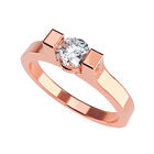 Anillo de Compromiso de 14K con Diamante de Laboratorio 0.20 CT F VS1 Talla 4.5 ORO ROSA 14K &ndash; Amore Mio!