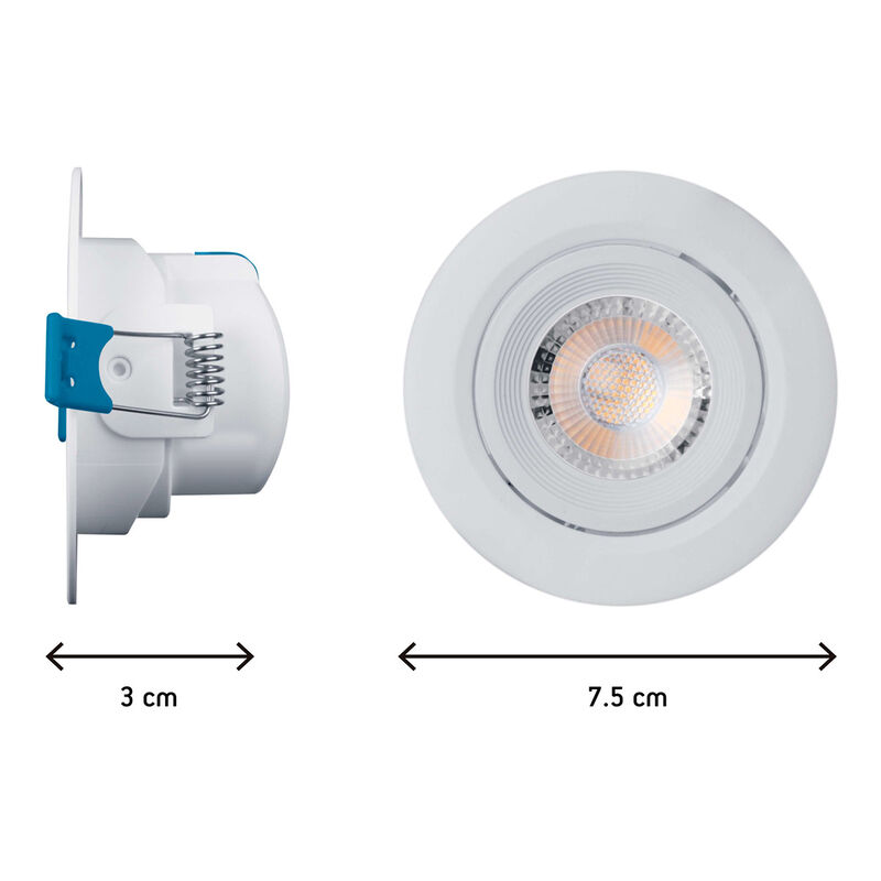 Pack de 6 spots Aksi 3W Circular LED Empotrable... image number null