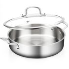 Sart&eacute;n para Saltear Yeksum 4.5L Acero Inoxidable 3 Capas con Tapa