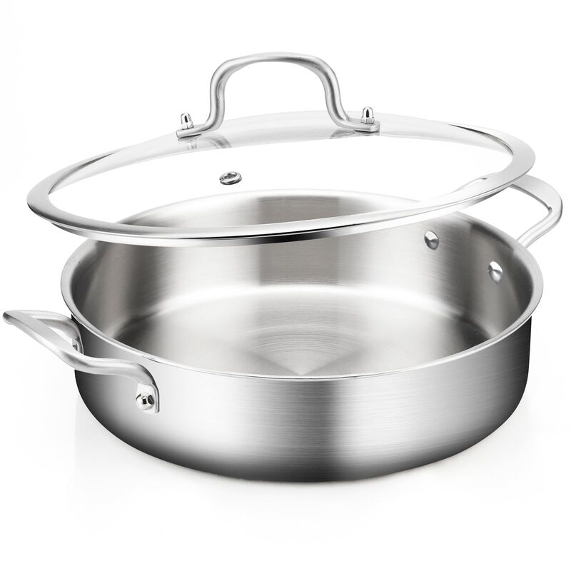 Sart&eacute;n para Saltear Yeksum 4.5L Acero Inoxidabl... image number null