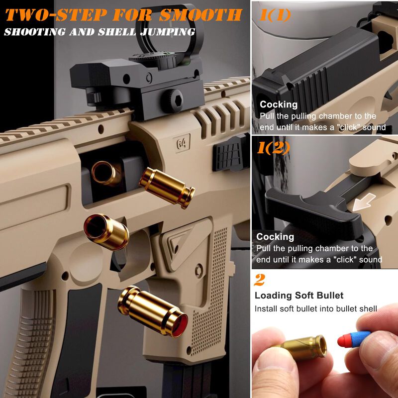 Pistola De Juguete Blaster Bugrtey Soft Bullet ... image number null