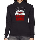 Sudadera Con Capucha Word Art Para Mujer - Santa en la Chimenea - Negro