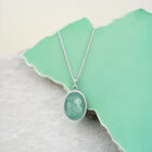 Dije piedra aventurina con cadena de plata .925