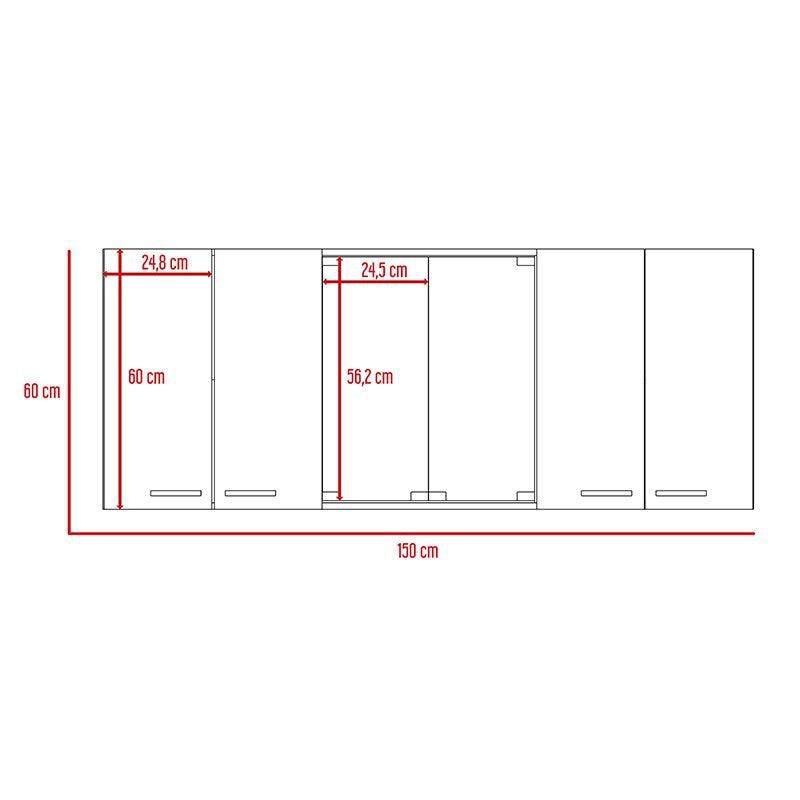 Gabinete Superior Vega color Blanco y Wengue Vi... image number null