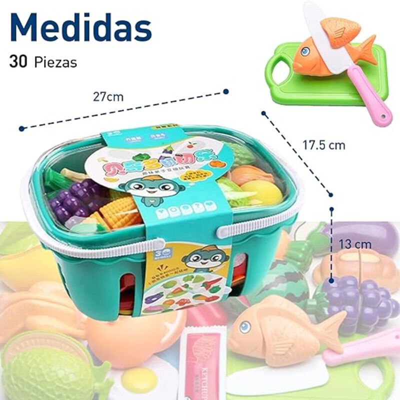 Set de Juguetes para Cortar Frutas y Verduras B... image number null