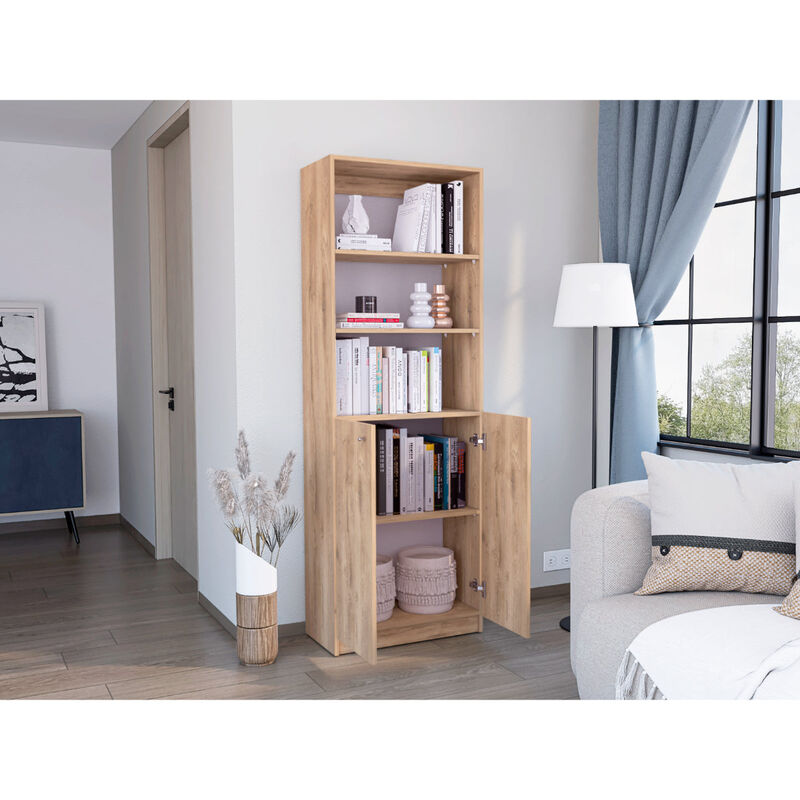 Librero Home, Macadamia y Blanco, con Cinco Ent... image number null