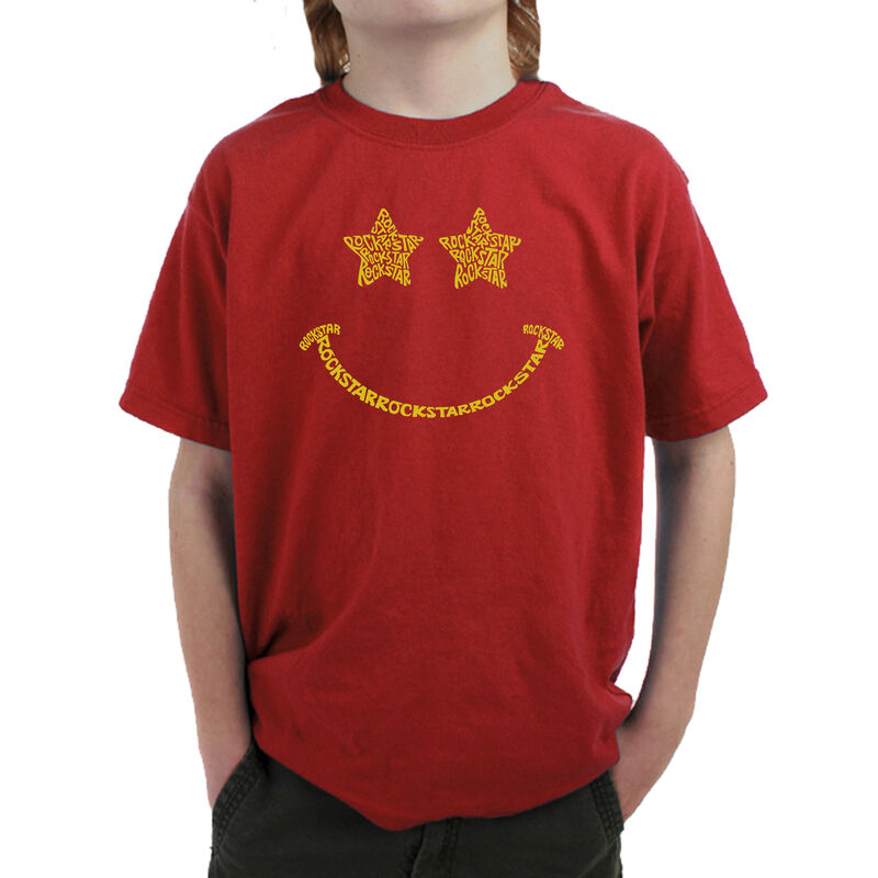 Camiseta Word Art Para Ni&ntilde;o - Rockstar Smiley -... image number null