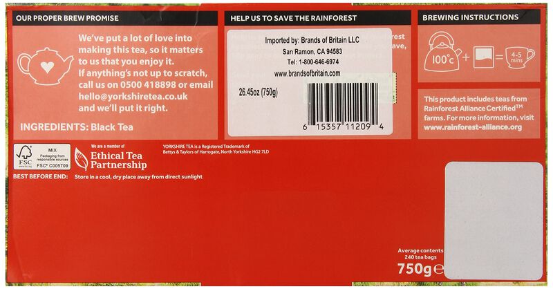 T&eacute; Yorkshire Gold 160 Bolsas + Red 240 Bolsas image number null