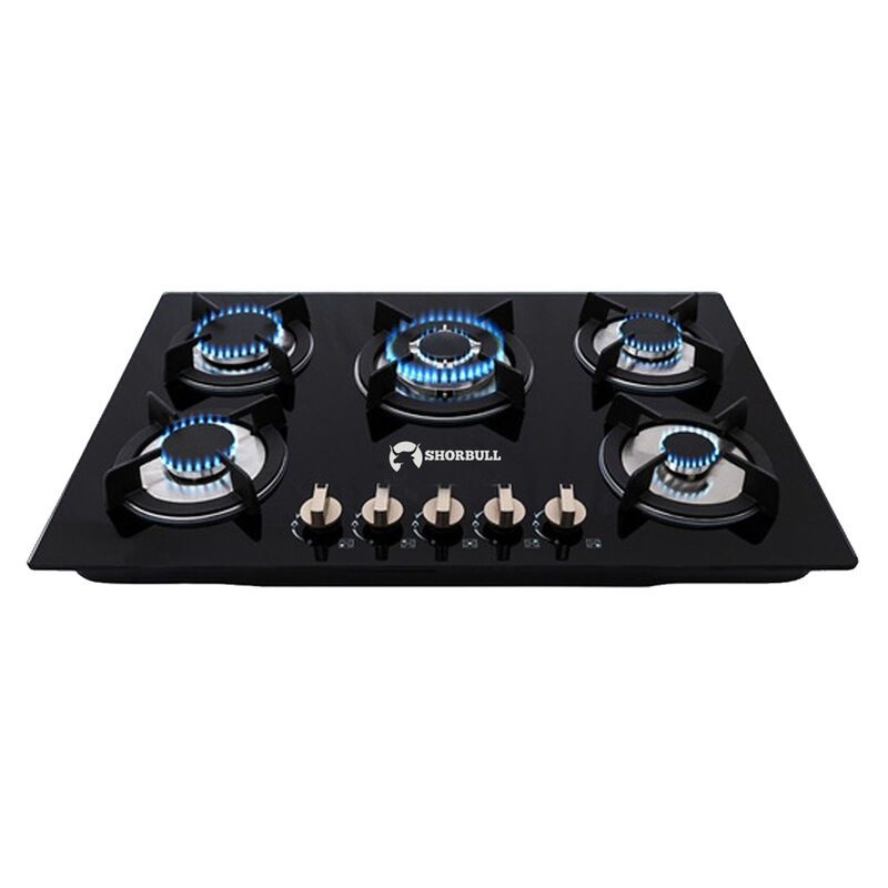 Estufa de vidrio templado 5 quemadores Shorbull image number null
