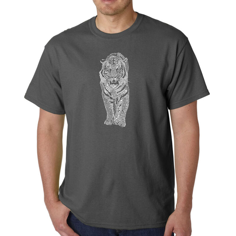 Camiseta Word Art Para Hombre - Tigre - Gris image number null