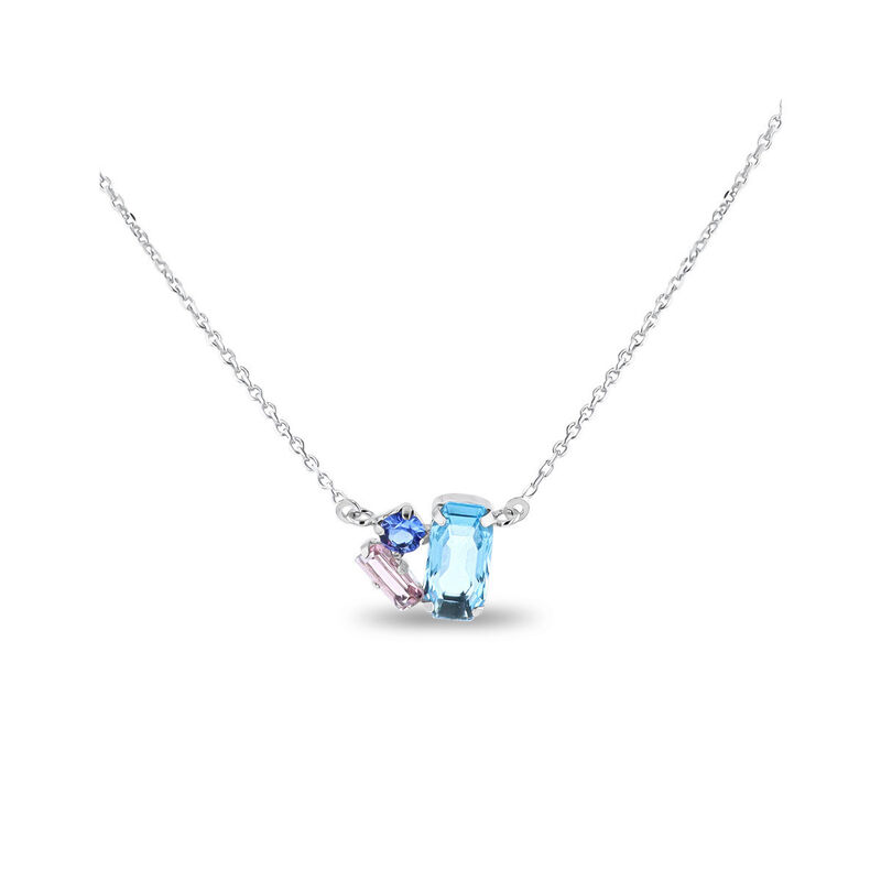 Gargantilla Plata 925 Con Zirconias De Colores image number null