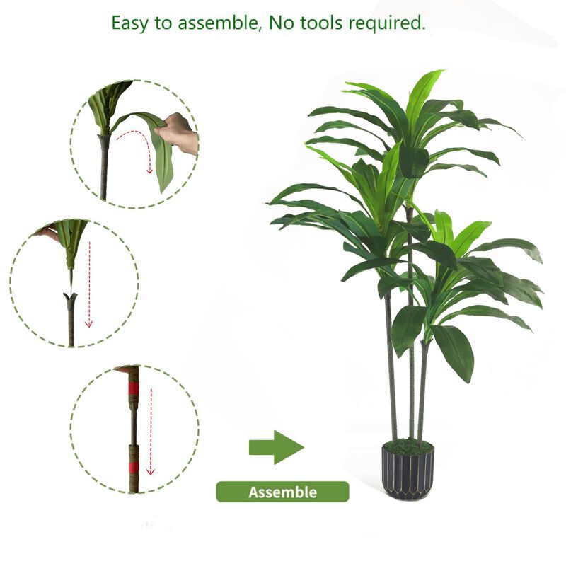 &Aacute;rbol Artificial Sonvviky Dracaena 122 cm Para ... image number null