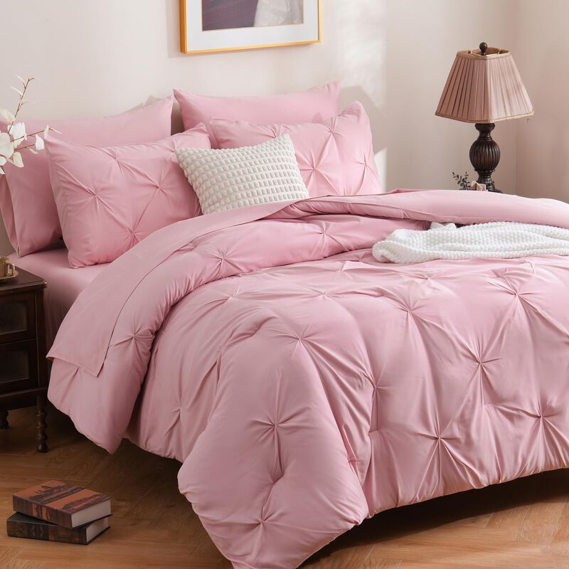 Juego De Edred&oacute;n Downcool Pink Queen Con Cama D... image number null