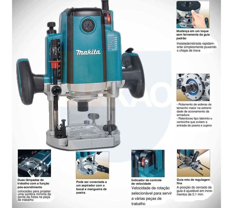 Enrutador De Inmersi&oacute;n Makita Rp2301fc 2000w 3-... image number null