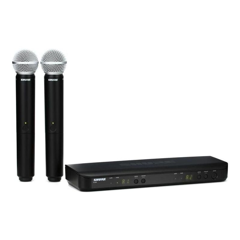 Sistema Inal&aacute;mbrico Shure Micr&oacute;fono Doble Blx28... image number null