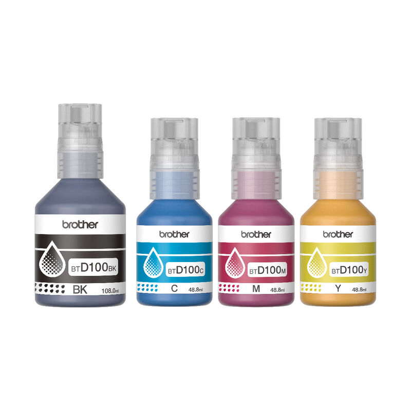 4 Pack – Botella de Tinta Brother BTD100 image number null