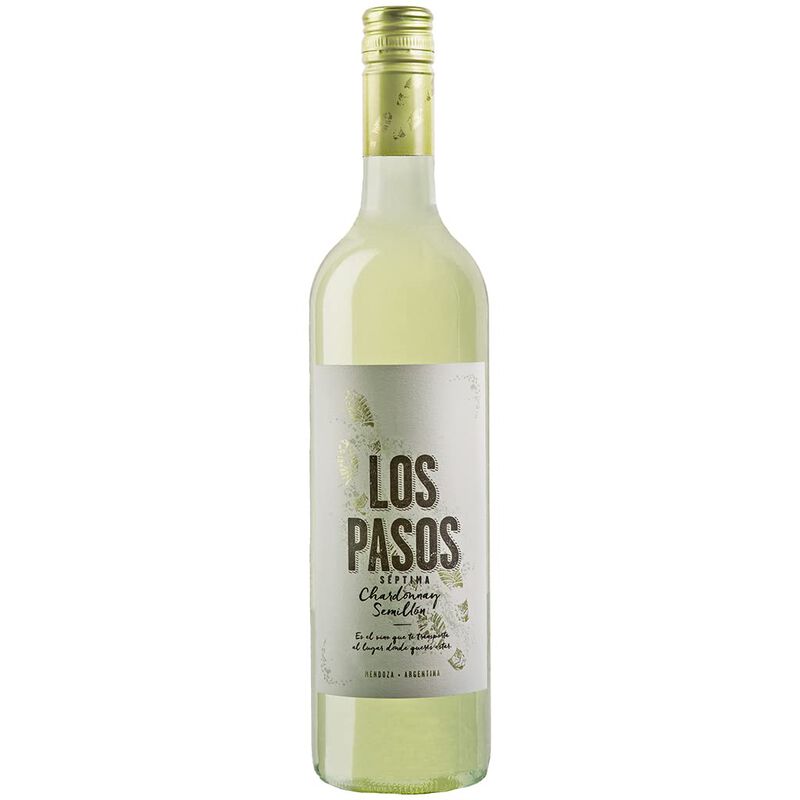 Los Pasos Vino Blanco Chardonnay Semill&oacute;n 750 m... image number null