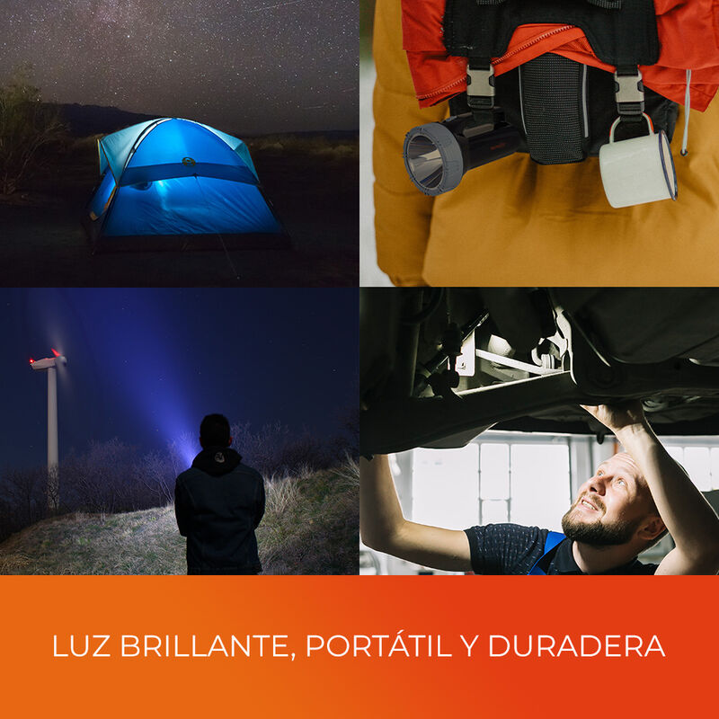 Linterna Grande Led 3 W Bater&iacute;a Recargable 10 H... image number null