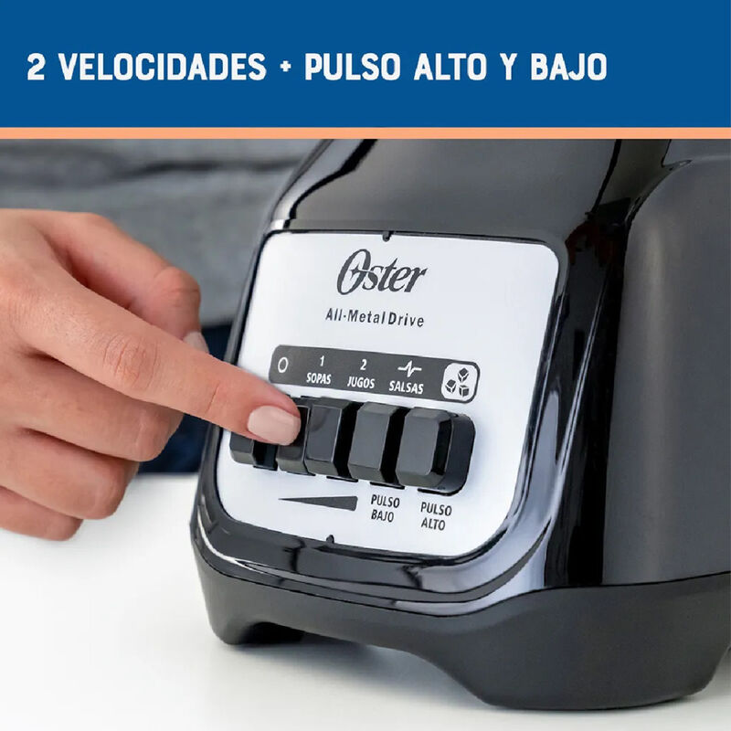 Licuadora OSTER Vaso de vidrio 2 Velocidades 1.... image number null