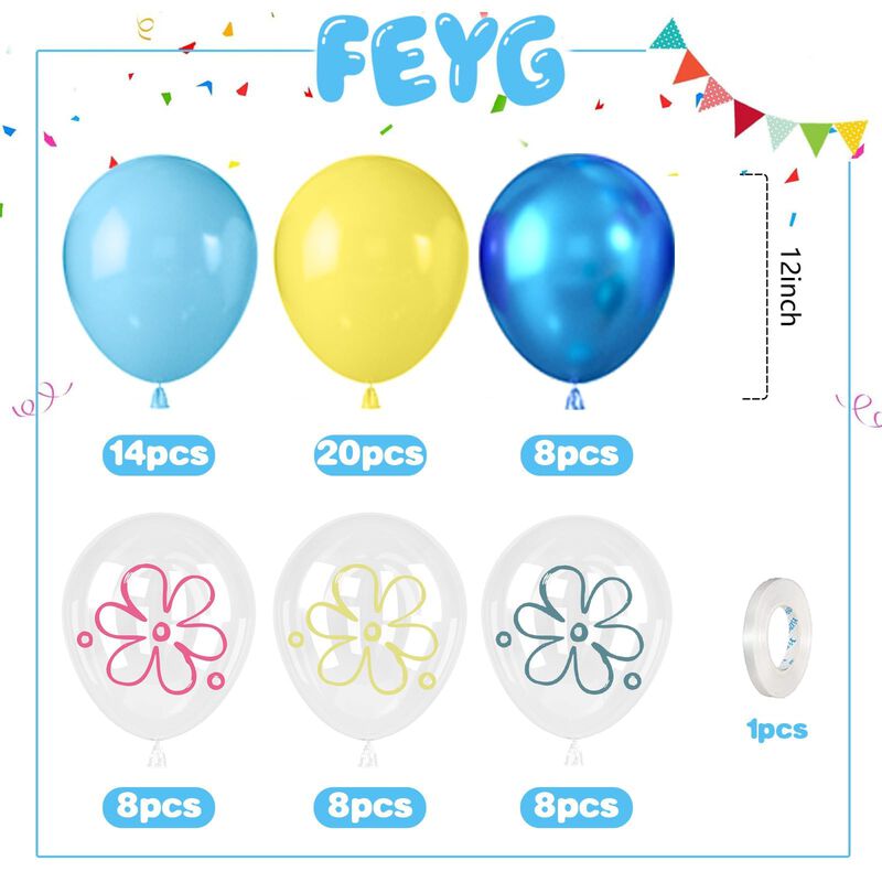 Globo Feyg 50 Piezas 30 cm Con Estampado Floral... image number null