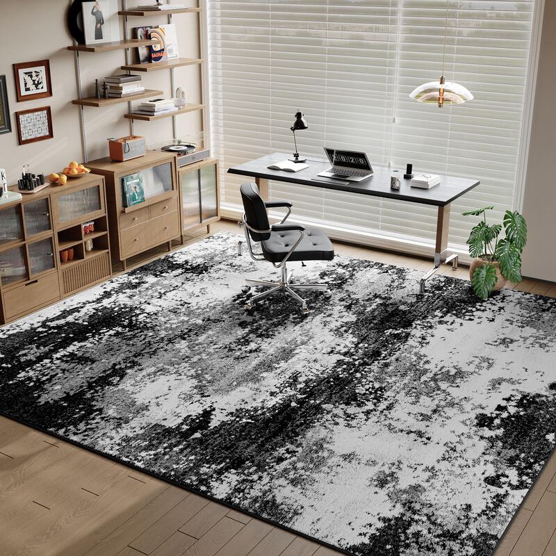 Alfombra Acapet Negra Lavable 183x274 cm Abstra... image number null