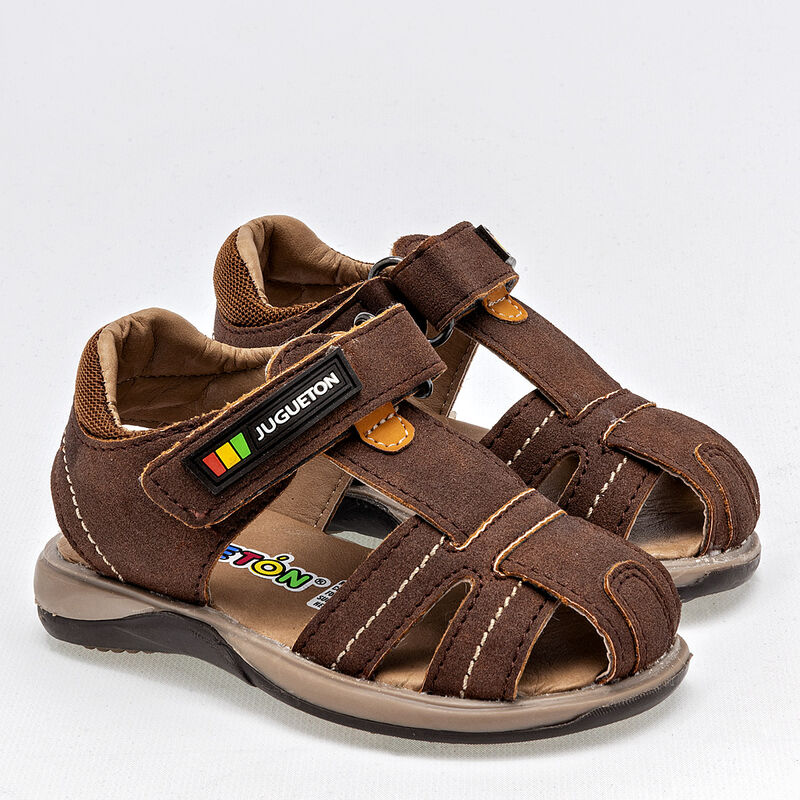 Juguetón Sandalia para bebé niño café image number null