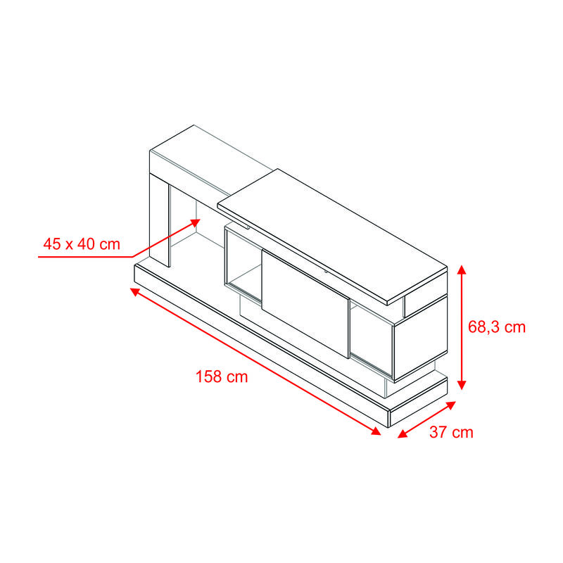 Mueble Para Tv De Hasta 55 Pulgadas Modelo Prad... image number null