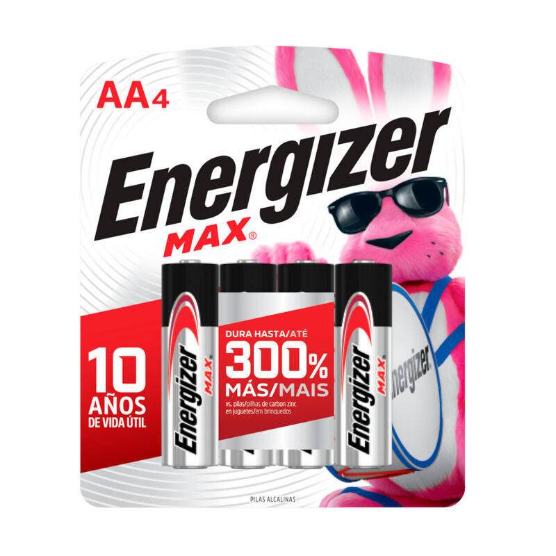 Pilas Energizer Max Alcalinas 4 pilas AA BP4 Ma... image number null