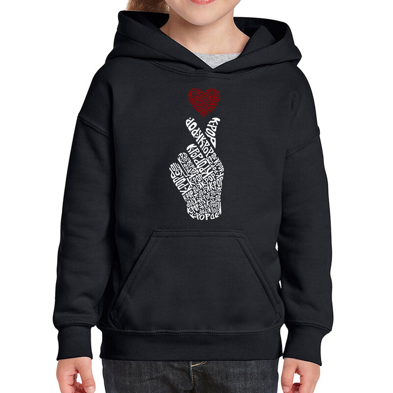 Sudadera Con Capucha Word Art Para Ni&ntilde;a - K-Pop... image number null