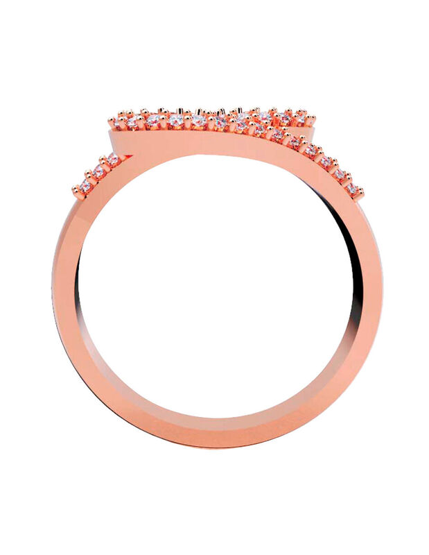Anillo de Compromiso en Oro Rosa 14K con Circon... image number null