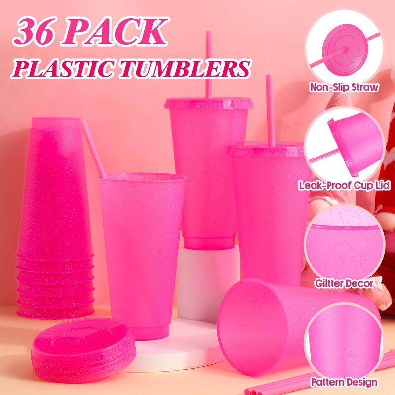 Vaso Reutilizable Suclain 710 ml Rojo Rosado, P... image number null