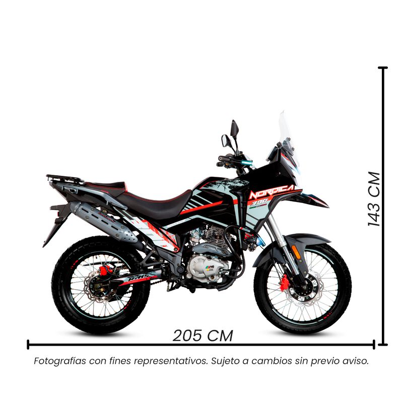 Motocicleta Nordica Roja 300cc image number null