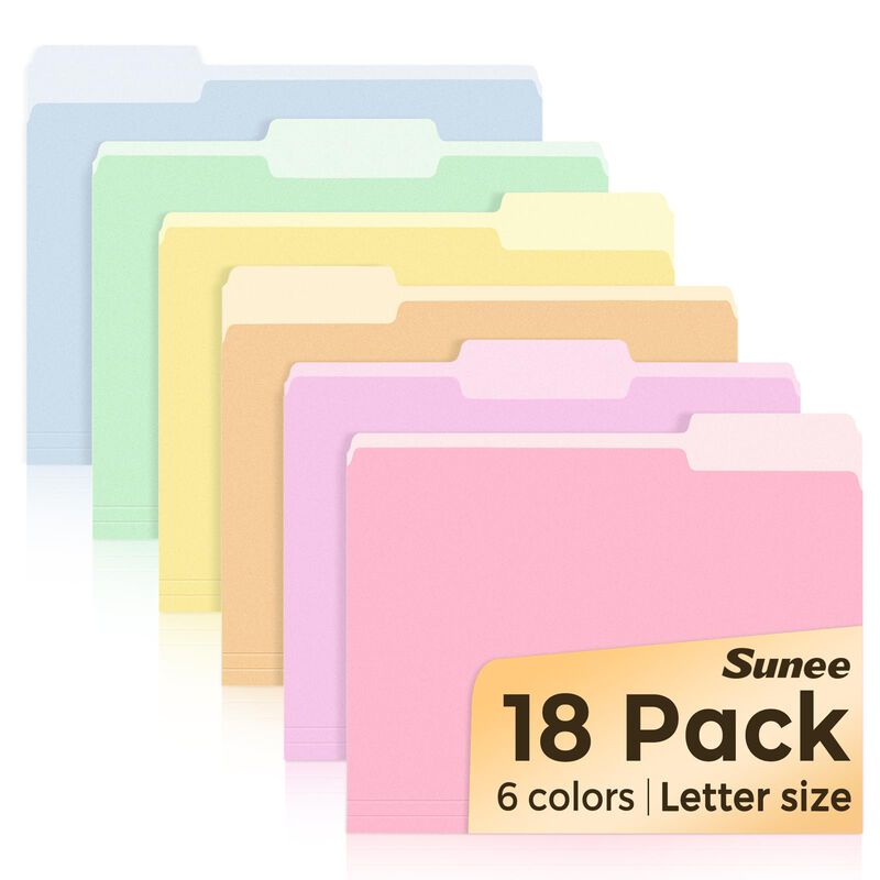 Sunee Carpetas De Archivo, Pack De 18 Carpetas ... image number null