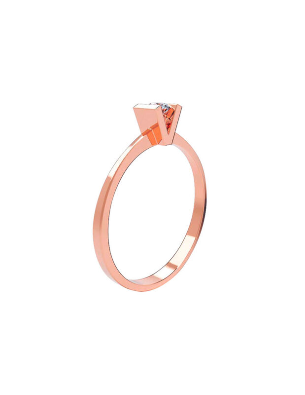 Anillo de Compromiso de 14K con Diamante de Lab... image number null