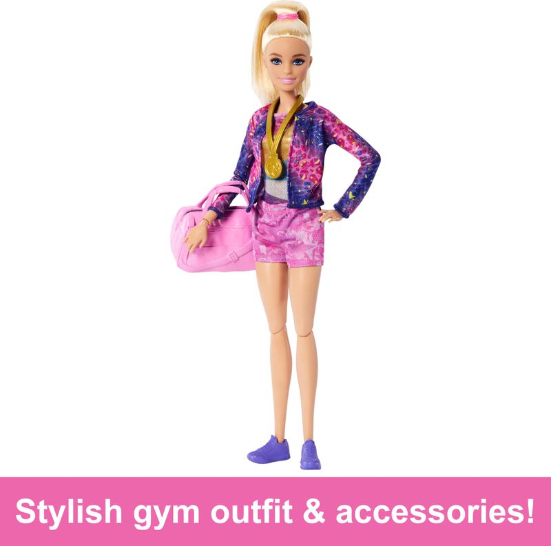 Playset Barbie Careers Gymnasia Con Mu&ntilde;eca Gimn... image number null