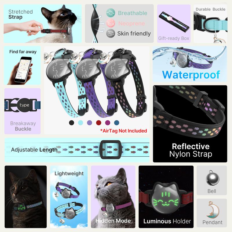 Funda Tipo Collar Para Gatos Impermeable Con Pa... image number null
