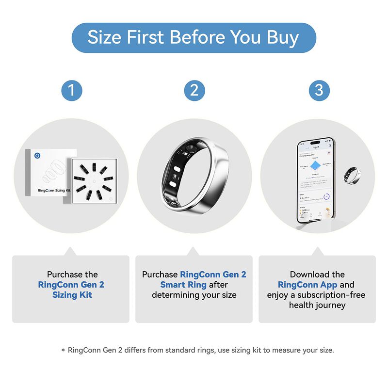 Kit De Tallas Ringconn Gen 2 Smart Ring, Tallas... image number null