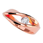 Anillo de Compromiso en Oro Amarillo 14K con Circonia -  Talla:11/ M1215-14Y-CZ-11