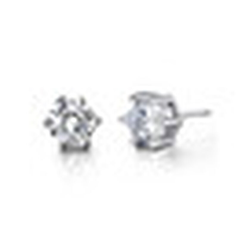 Aretes en Baño de Oro Blanco de 18K con Crista... image number null