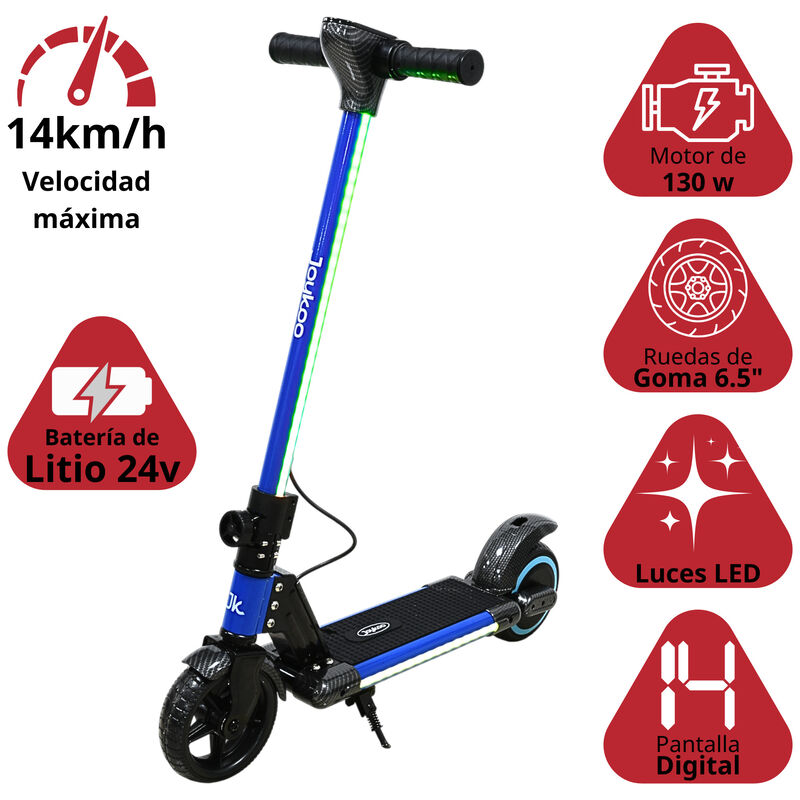 Scooter El&eacute;ctrico Para Ni&ntilde;os Con Luces Led Pleg... image number null