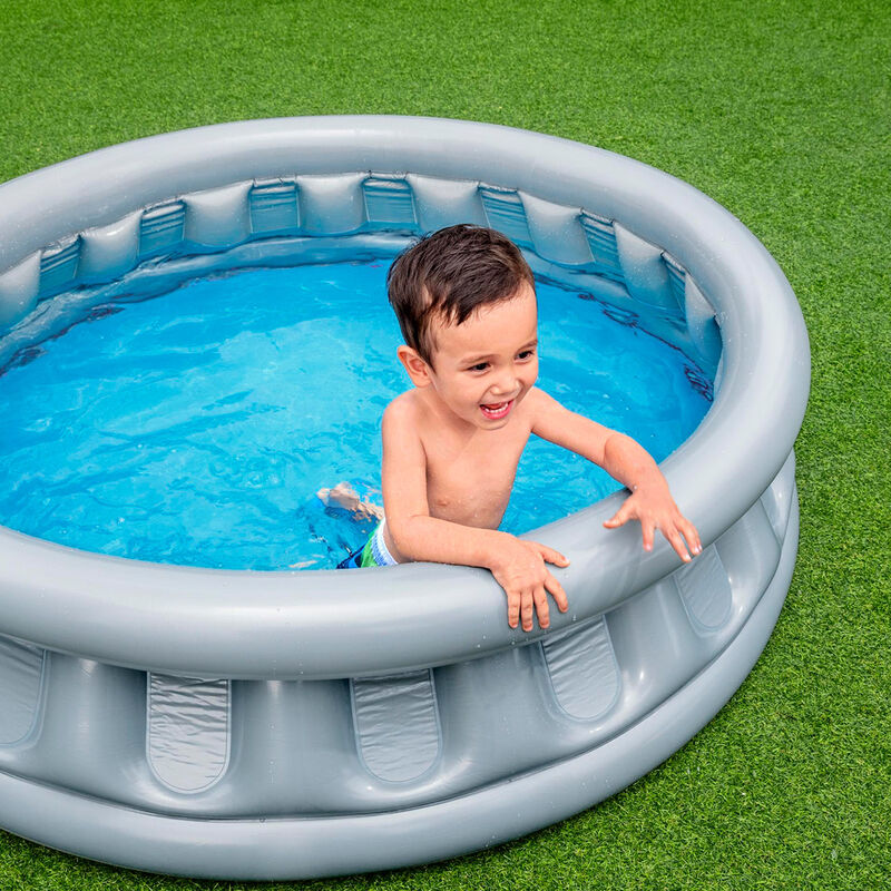 Alberca Inflable Redonda 1.52X.43cm Plata 1 Mod... image number null