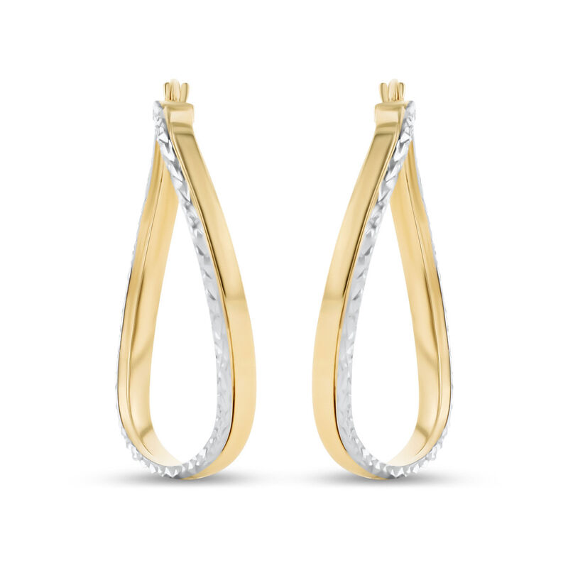 Arracadas Bicolor Oro 14k 30 Mm | Bizzarro image number null