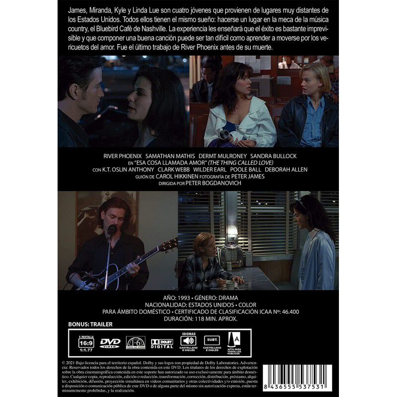 Esa Cosa Llamada Amor Dvd 1993 The Thing Called... image number null